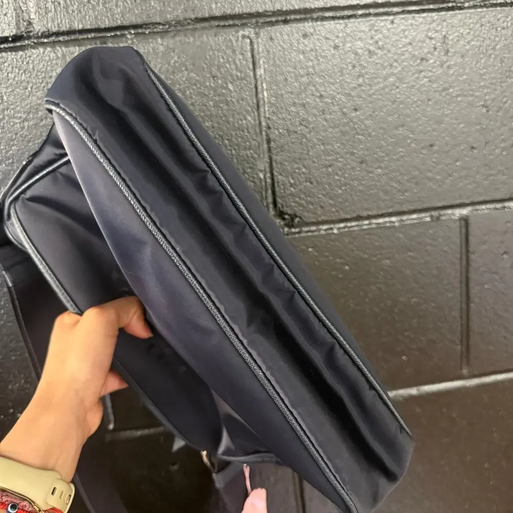 Prada Tessuto Nylon Saffiano Messenger Crossbody Bag Black